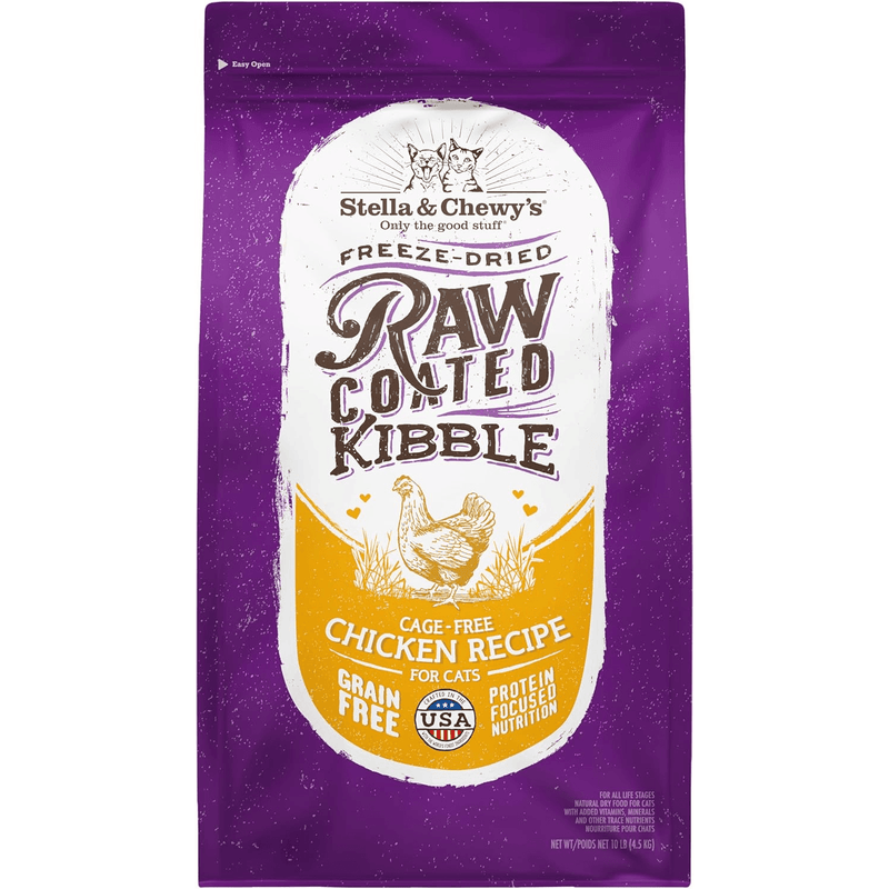 Dry Cat Food - Raw Coated - Chicken - J & J Pet Club - Stella & Chewy's