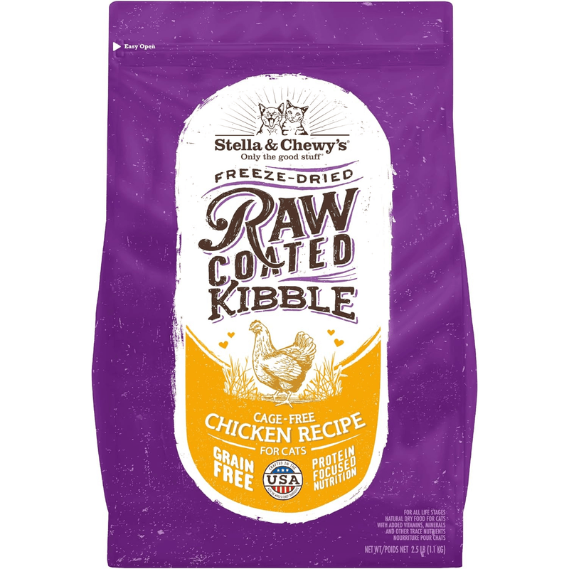 Dry Cat Food - Raw Coated - Chicken - J & J Pet Club - Stella & Chewy's