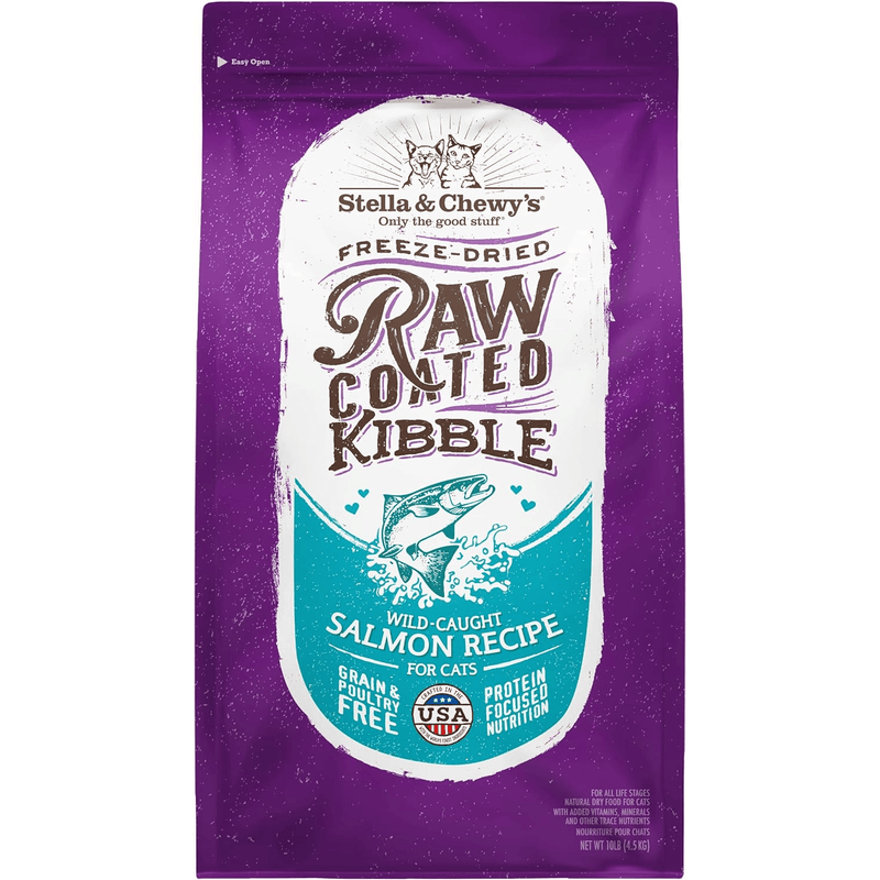 Dry Cat Food - Raw Coated - Salmon - J & J Pet Club - Stella & Chewy's