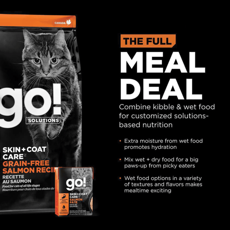 Dry Cat Food - SKIN + COAT CARE, Grain-Free Salmon Recipe - J & J Pet Club - GO!