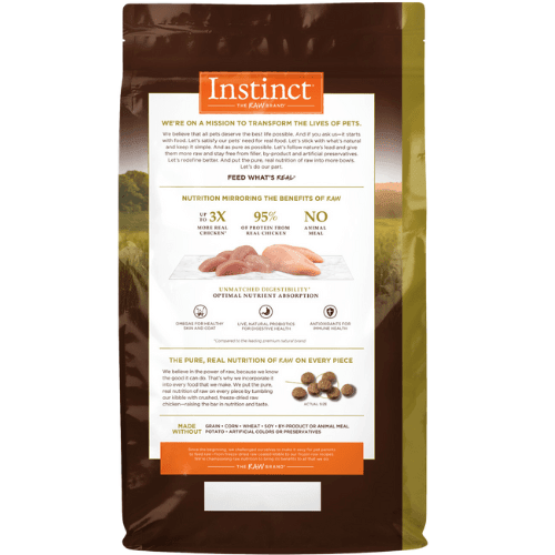 Dry Cat Food - ULTIMATE PROTEIN - Raw Coated - Cage Free Chicken Recipe For Adult Cats - J & J Pet Club - Instinct