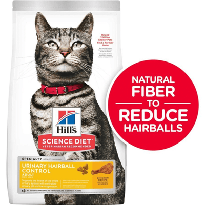 Dry Cat Food - Urinary Hairball Control ADULT - Chicken Recipe - J & J Pet Club - Hill's Science Diet