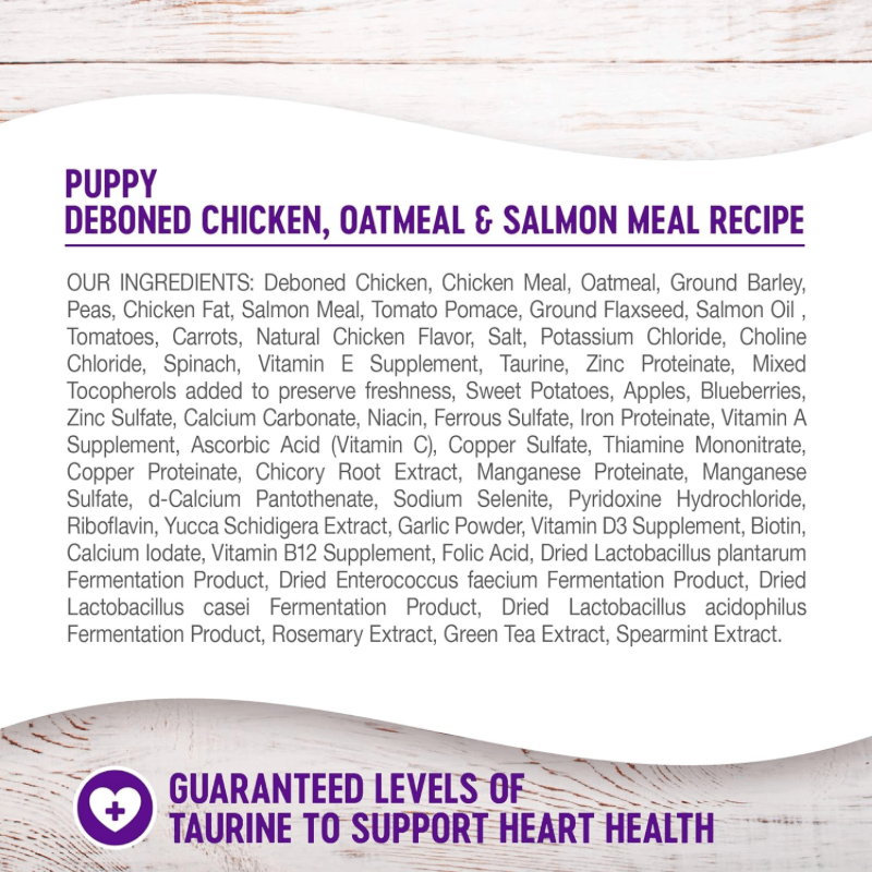 Dry Dog Food - COMPLETE HEALTH - PUPPY Chicken, Oatmeal & Salmon - J & J Pet Club - Wellness
