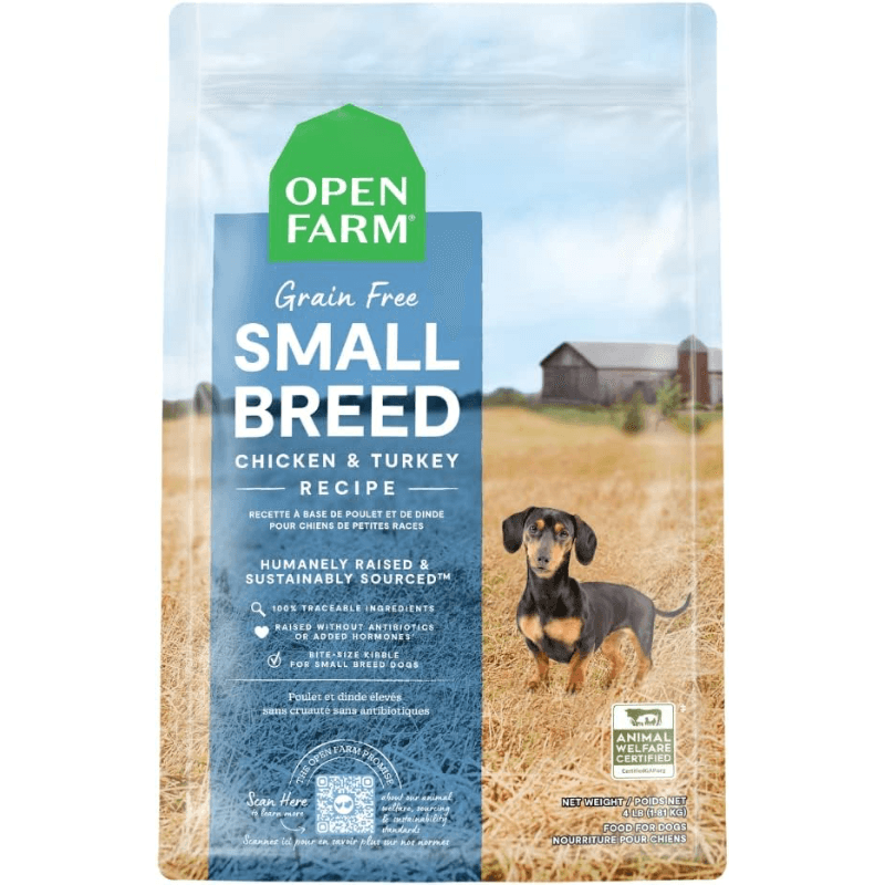 Dry Dog Food - Grain Free SMALL BREED - Chicken & Turkey Recipe - J & J Pet Club - Open Farm