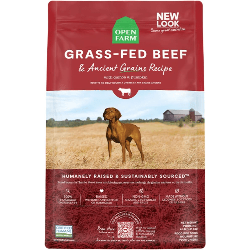 Dry Dog Food, Grass-Fed Beef & Ancient Grains Recipe - J & J Pet Club - Open Farm