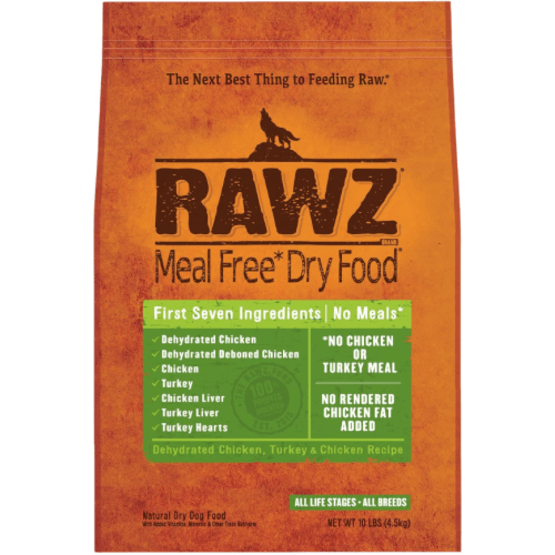 Dry Dog Food, Meal-Free Dehydrated Chicken, Turkey & Chicken Recipe - J & J Pet Club - Rawz