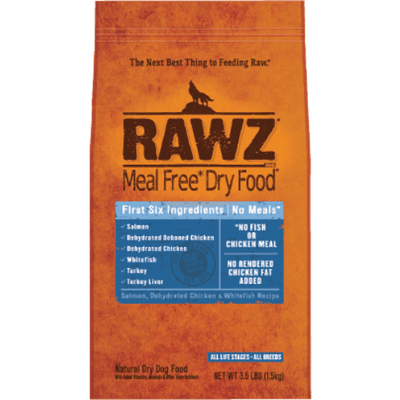 Dry Dog Food, Meal-Free Salmon, Dehydrated Chicken & Whitefish Recipe - J & J Pet Club - Rawz