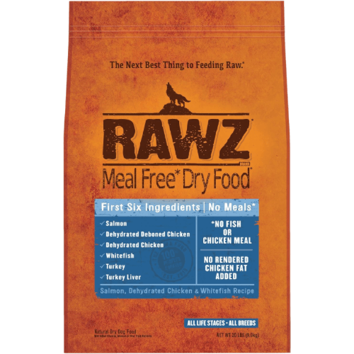 Dry Dog Food, Meal-Free Salmon, Dehydrated Chicken & Whitefish Recipe - J & J Pet Club - Rawz