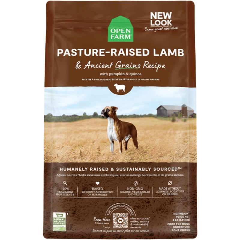 Dry Dog Food, Pasture-Raised Lamb & Ancient Grains Recipe - J & J Pet Club - Open Farm
