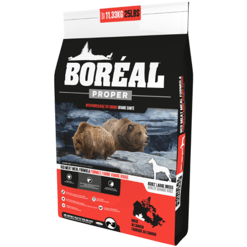 Dry Dog Food - PROPER - Red Meat Low Carb Grains - For Large Breed Adult Dogs - 11.33 kg/ 25 lb - J & J Pet Club - Boreal