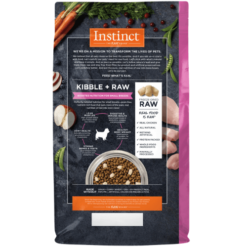 Dry Dog Food - RAW BOOST - Real Chicken Recipe For Small Breed Dogs - J & J Pet Club - Instinct