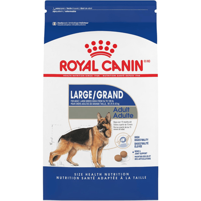 Dry Dog Food - SIZE HEALTH NUTRITION - LARGE Adult - J & J Pet Club - Royal Canin