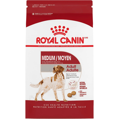 Dry Dog Food - SIZE HEALTH NUTRITION - MEDIUM Adult - J & J Pet Club - Royal Canin