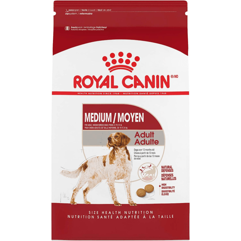 Dry Dog Food - SIZE HEALTH NUTRITION - MEDIUM Adult - J & J Pet Club - Royal Canin