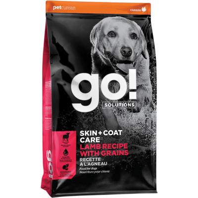Dry Dog Food - SKIN + COAT CARE - Lamb Recipe with Grains - J & J Pet Club - GO!