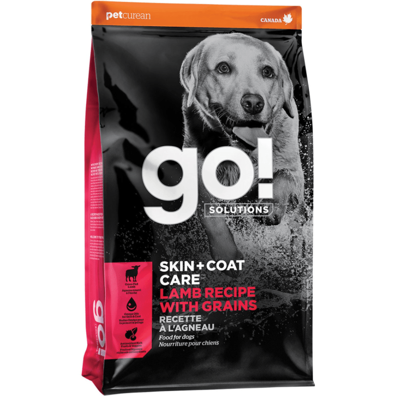Dry Dog Food - SKIN + COAT CARE - Lamb Recipe with Grains - J & J Pet Club - GO!