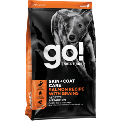 Dry Dog Food - SKIN + COAT CARE - Salmon Recipe with Grains - J & J Pet Club - GO!