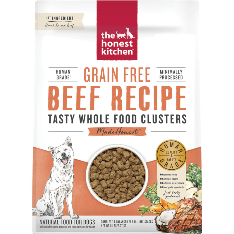 Dry Dog Food - WHOLE FOOD CLUSTERS - Grain Free Beef Recipe - J & J Pet Club - The Honest Kitchen