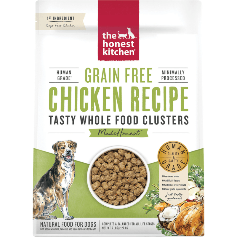 Dry Dog Food - WHOLE FOOD CLUSTERS - Grain Free Chicken Recipe - J & J Pet Club - The Honest Kitchen