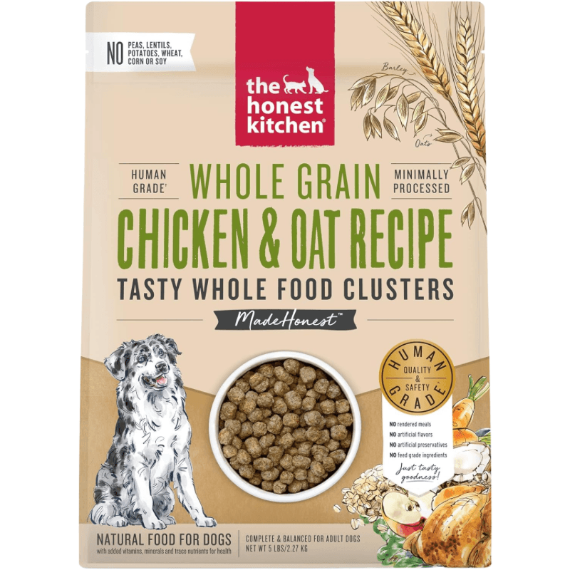 Dry Dog Food - WHOLE FOOD CLUSTERS - Whole Grain Chicken & Oat Recipe - J & J Pet Club - The Honest Kitchen