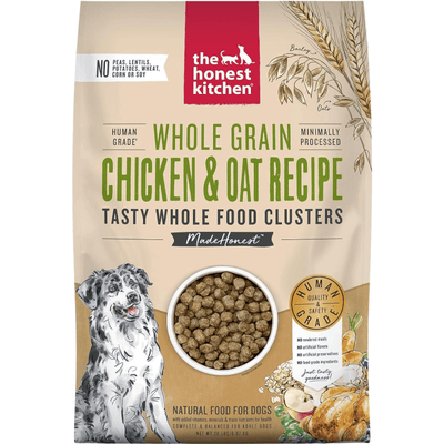 Dry Dog Food - WHOLE FOOD CLUSTERS - Whole Grain Chicken & Oat Recipe - J & J Pet Club - The Honest Kitchen