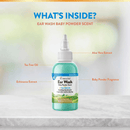 Ear Wash For Dogs & Cats - Baby Powder Scent + Tea Tree Oil - 4 oz - J & J Pet Club - Naturvet