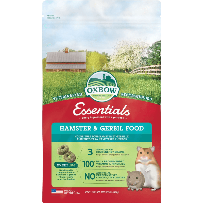 Essentials - Hamster & Gerbil Food - 1 lb - J & J Pet Club - Oxbow