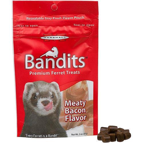 Ferret Treat - Bandits - Meaty Bacon - 3 oz - J & J Pet Club - Marshall