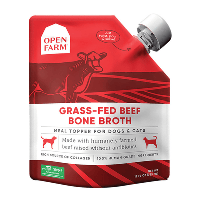 Food Topper For Dogs & Cats, Grass-Fed Beef Bone Broth - J & J Pet Club - Open Farm