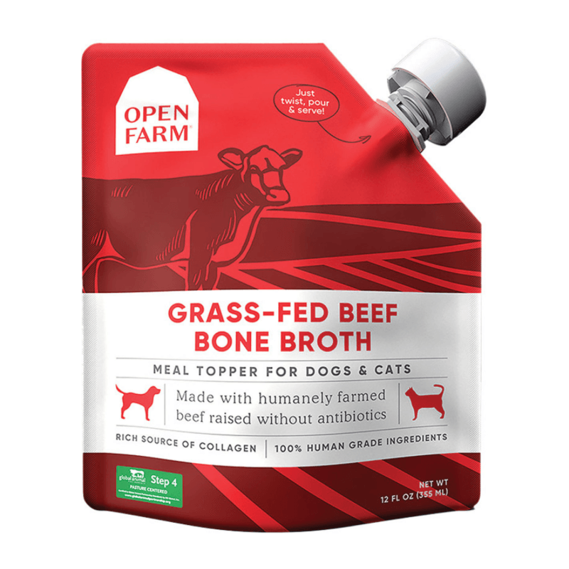 Food Topper For Dogs & Cats, Grass-Fed Beef Bone Broth - J & J Pet Club - Open Farm