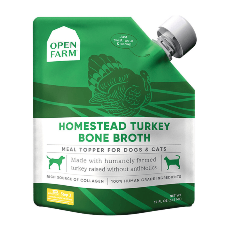 Food Topper For Dogs & Cats - Homestead Turkey Bone Broth - J & J Pet Club - Open Farm