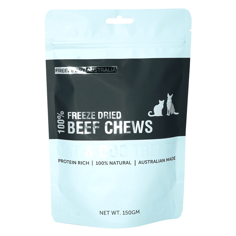 Freeze Dried Cat & Dog Treat - Beef Chews - 150 g - J & J Pet Club - FREEZE DRIED AUSTRALIA