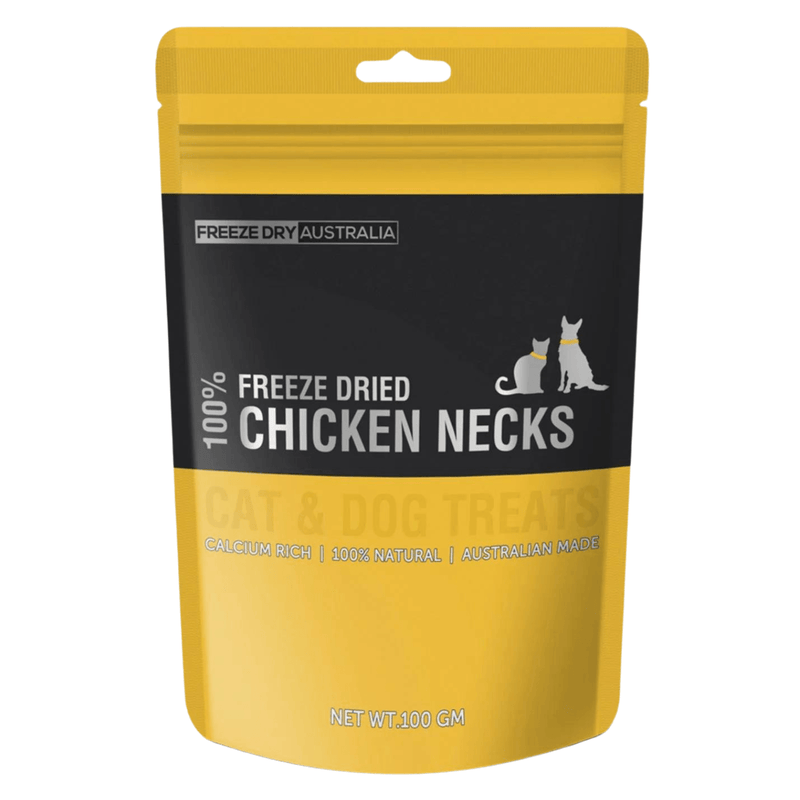 Freeze Dried Cat & Dog Treat - Chicken Necks - 100 g - J & J Pet Club - FREEZE DRIED AUSTRALIA