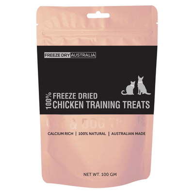 Freeze Dried Cat & Dog Treat - Chicken Training Treats - 100 g - J & J Pet Club - FREEZE DRIED AUSTRALIA