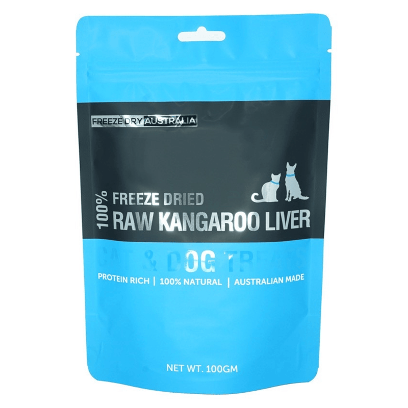 Freeze Dried Cat & Dog Treat - Raw Kangaroo Liver - 100 g - J & J Pet Club - FREEZE DRIED AUSTRALIA