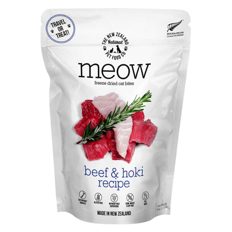 Freeze Dried Cat Food - Beef & Hoki Recipe - J & J Pet Club - Meow