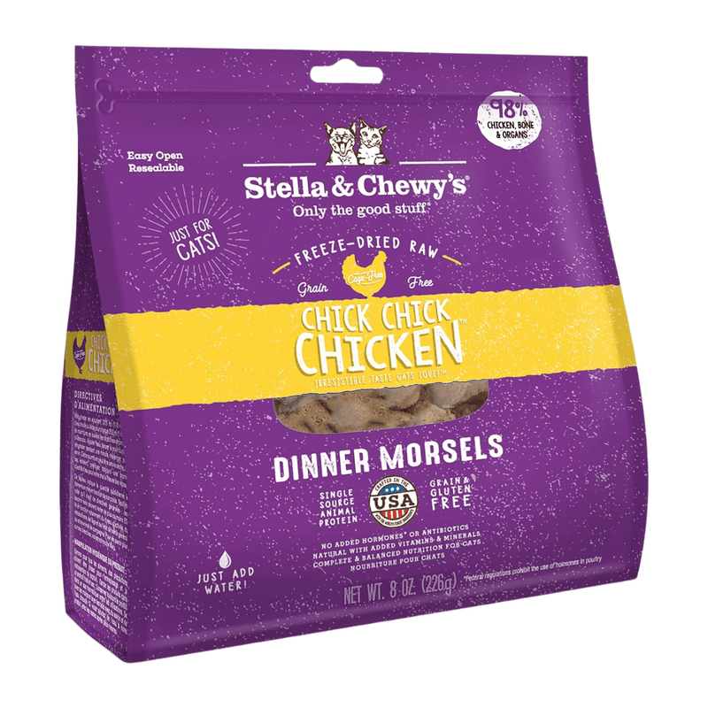 Freeze Dried Cat Food - Chick Chick Chicken - Dinner Morsels - J & J Pet Club - Stella & Chewy's