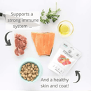 Freeze Dried Cat Food - Chicken & King Salmon Recipe - J & J Pet Club - Meow