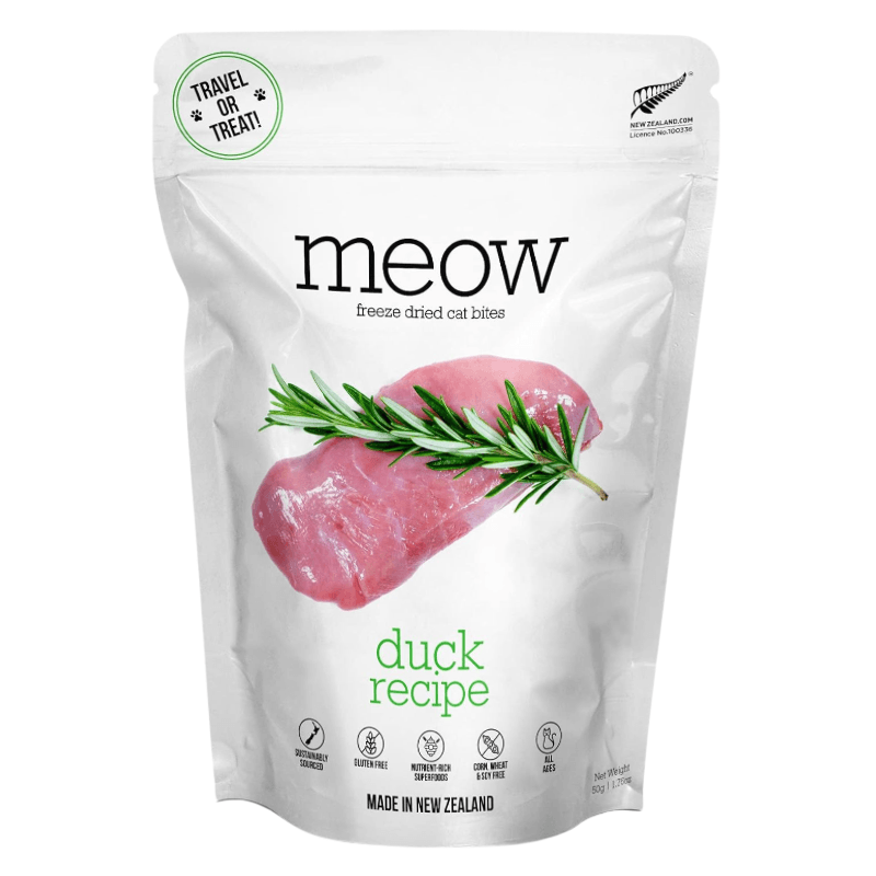 Freeze Dried Cat Food - Duck Recipe - J & J Pet Club - Meow