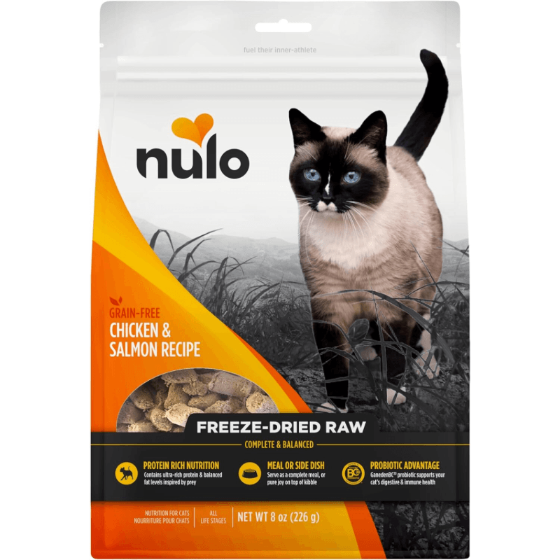Freeze Dried Cat Food - FREESTYLE - Chicken & Salmon Recipe - J & J Pet Club - Nulo