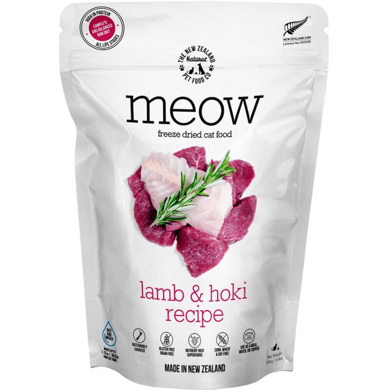Freeze Dried Cat Food - Lamb & Hoki Recipe - J & J Pet Club - Meow