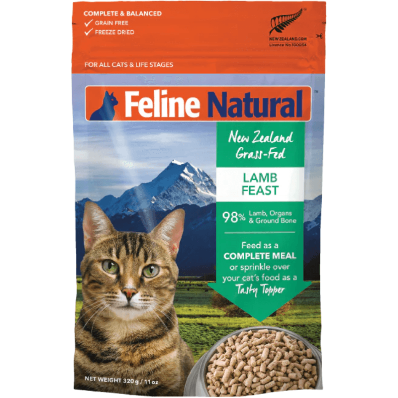 Freeze Dried Cat Food - Lamb Feast - 11 oz - J & J Pet Club - Feline Natural