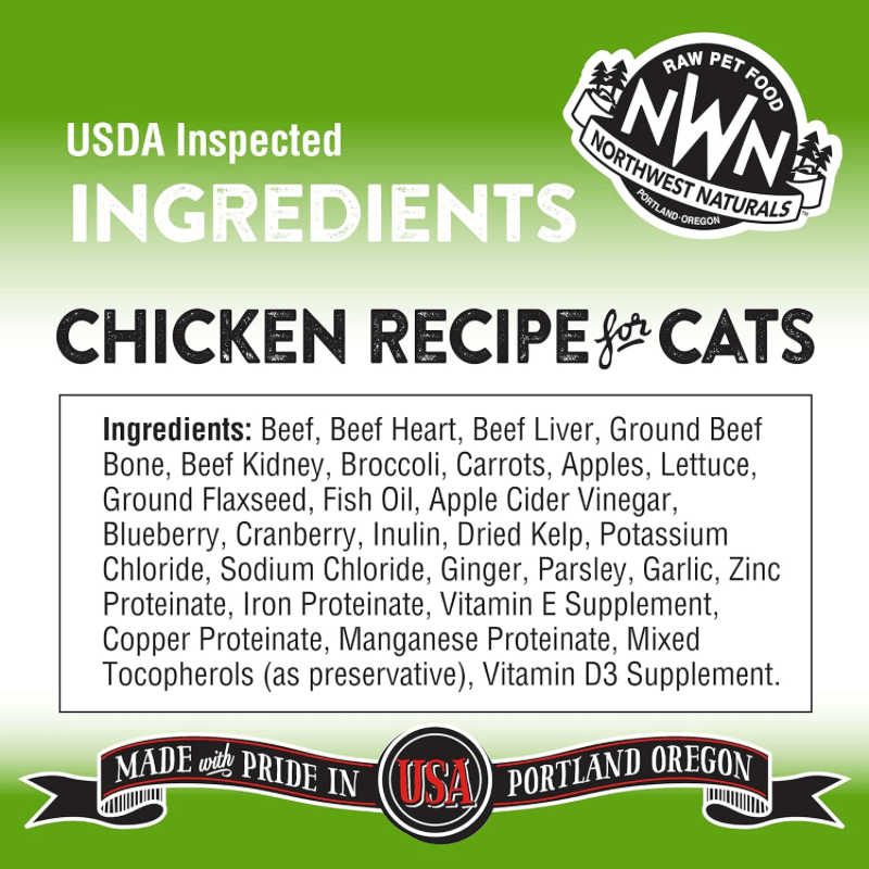 Freeze Dried Cat Food - Nibbles - Chicken Recipe - 11 oz - J & J Pet Club - Northwest Naturals