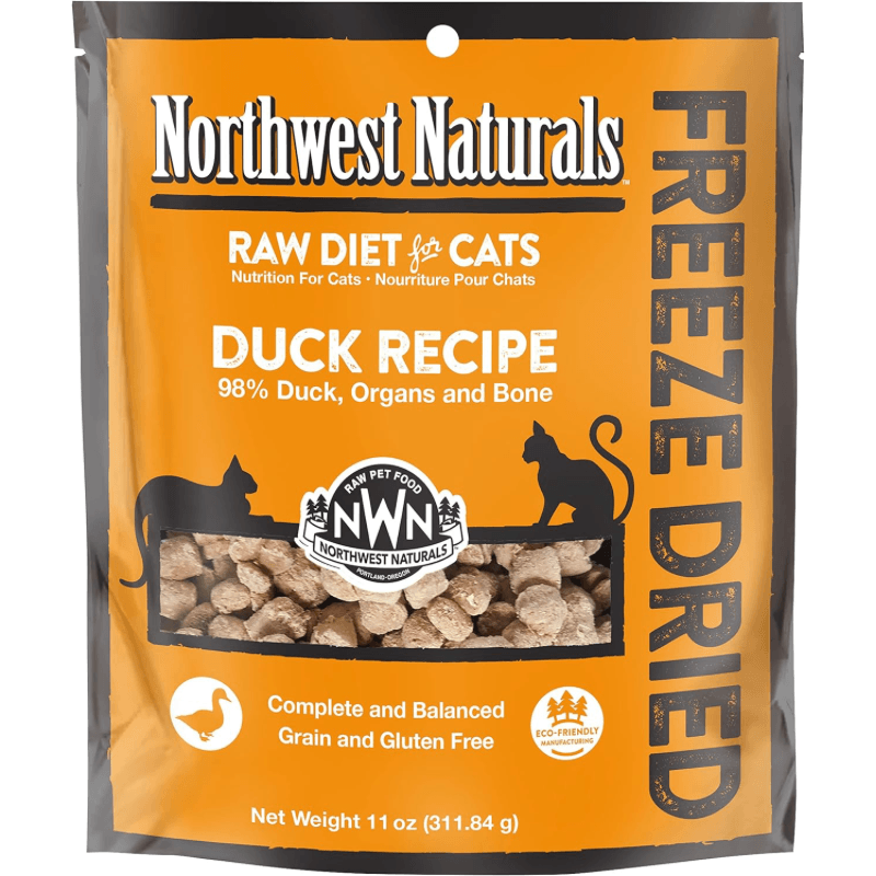Freeze Dried Cat Food - Nibbles - Duck Recipe - 11 oz - J & J Pet Club - Northwest Naturals