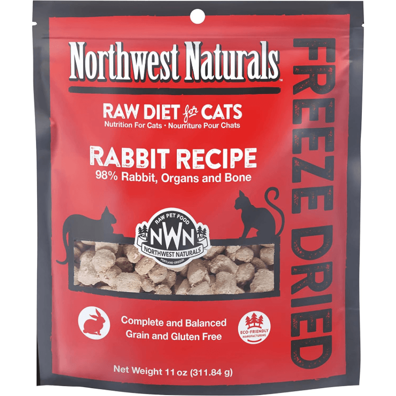 Freeze Dried Cat Food - Nibbles - Rabbit Recipe - 11 oz - J & J Pet Club - Northwest Naturals