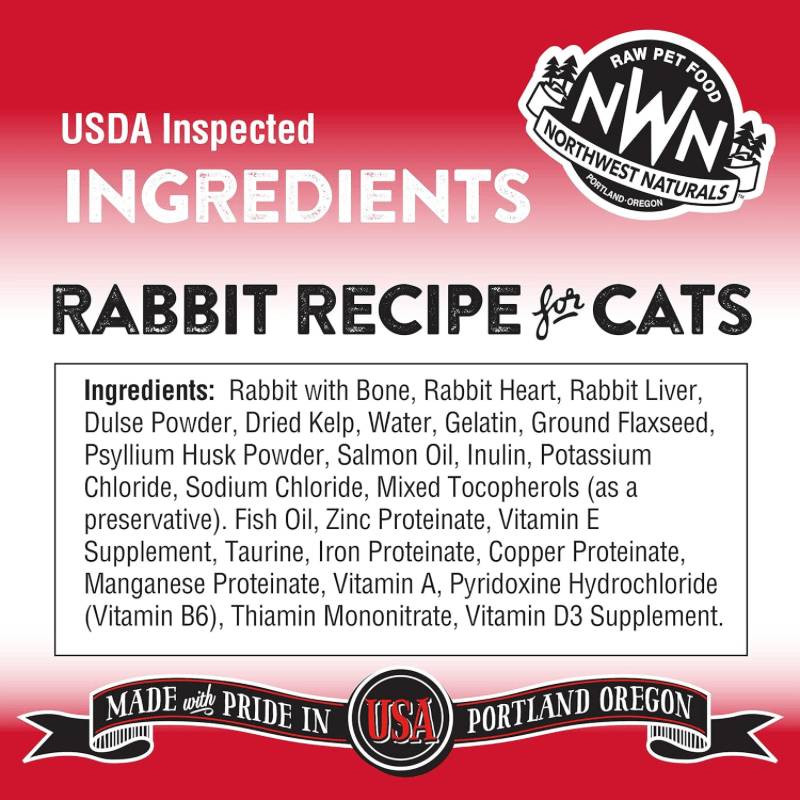 Freeze Dried Cat Food - Nibbles - Rabbit Recipe - 11 oz - J & J Pet Club - Northwest Naturals