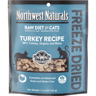 Freeze Dried Cat Food - Nibbles - Turkey Recipe - 11 oz - J & J Pet Club - Northwest Naturals