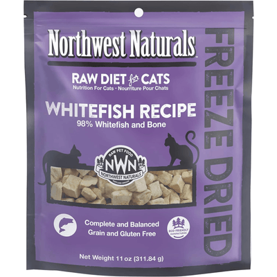 Freeze Dried Cat Food - Nibbles - Whitefish Recipe - 11 oz - J & J Pet Club - Northwest Naturals
