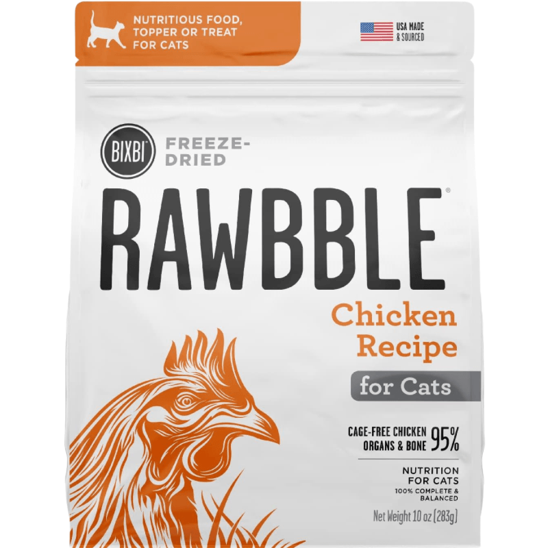 Freeze Dried Cat Food - RAWBBLE - Chicken Recipe - J & J Pet Club - BIXBI