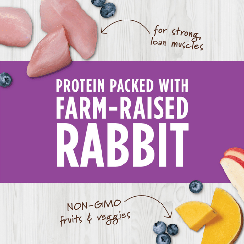 Freeze Dried Cat Food Topper - Raw Boost Mixers - Farm Raised Rabbit Recipe - 6 oz - J & J Pet Club - Instinct